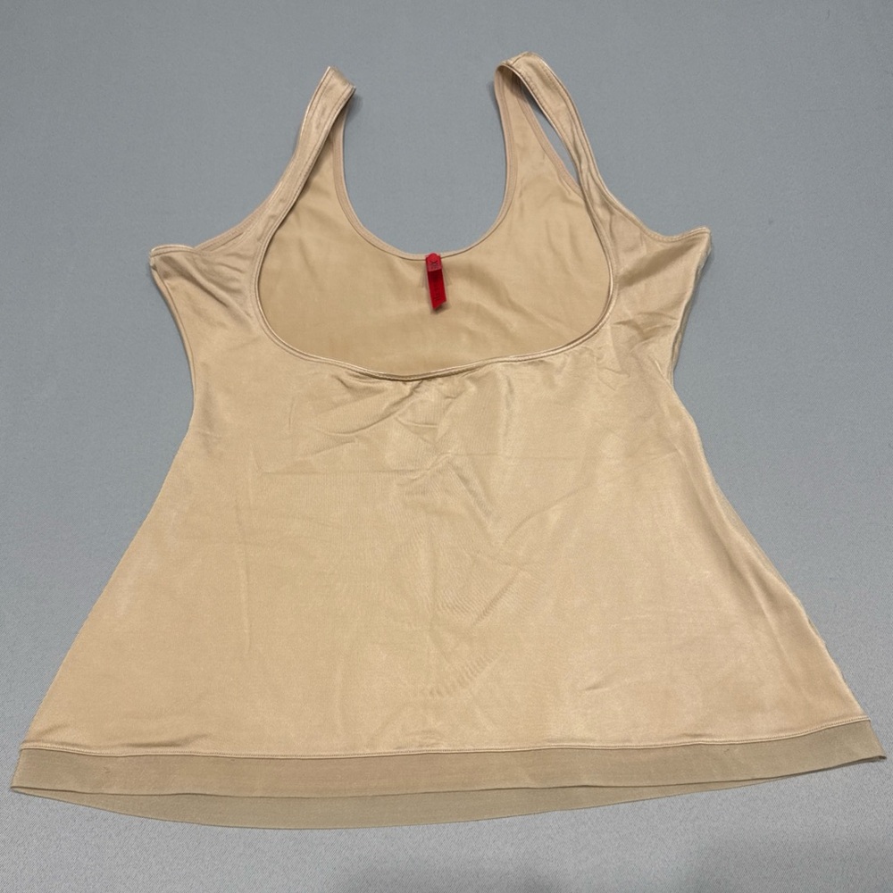 Spanx Open Bust Tank Top Shapewear Nude Cami Womens Size XL